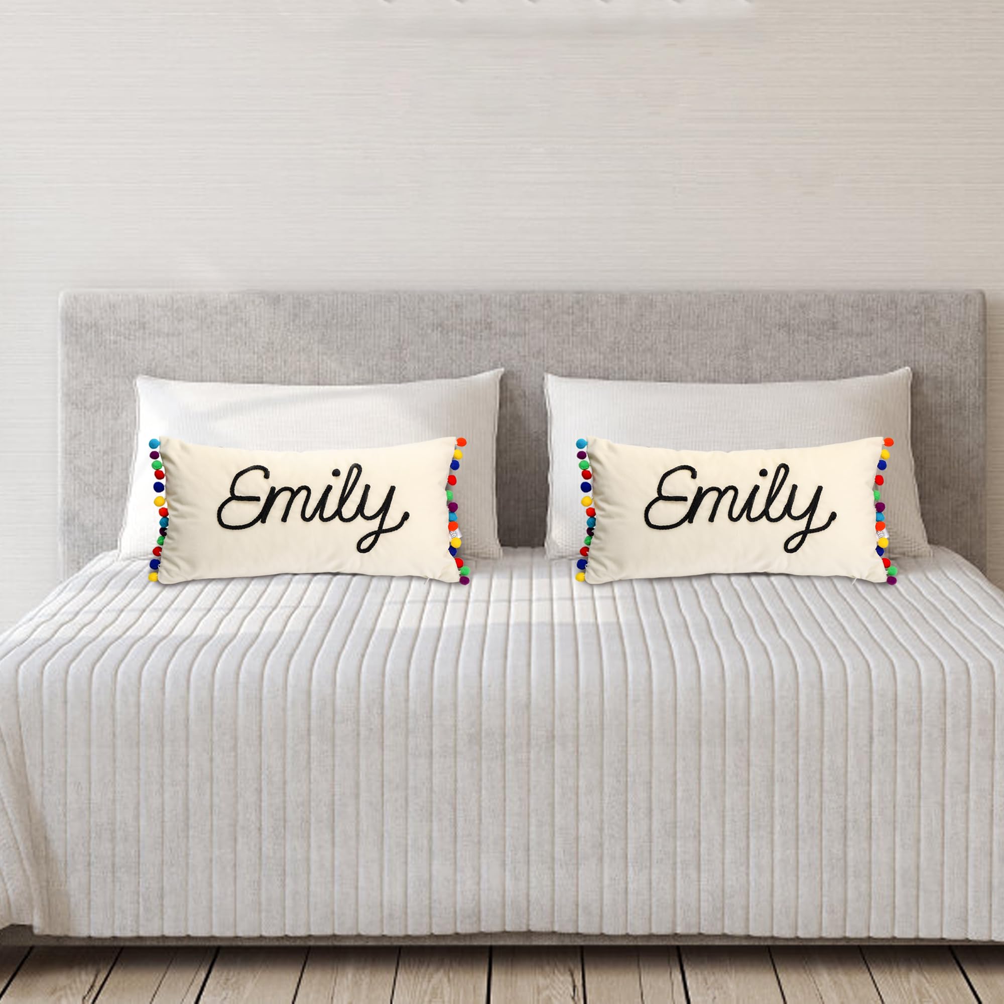 Amazon.co.jp: 名前入りカスタム枕 名前入り刺繍スローピロー